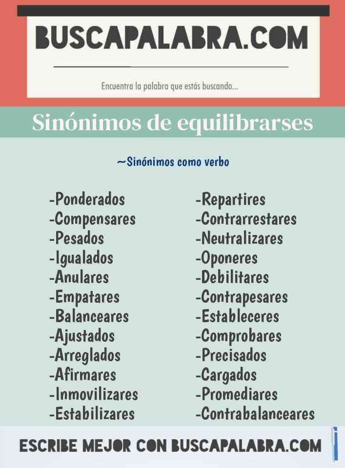 Sinónimo de equilibrarses