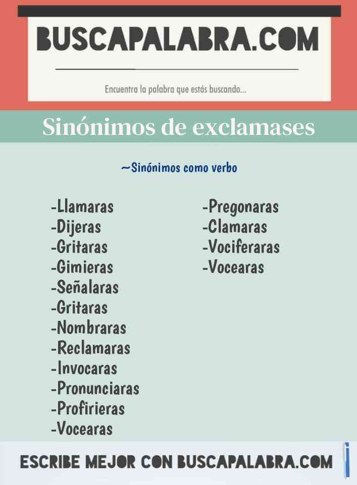 Sinónimo de exclamases