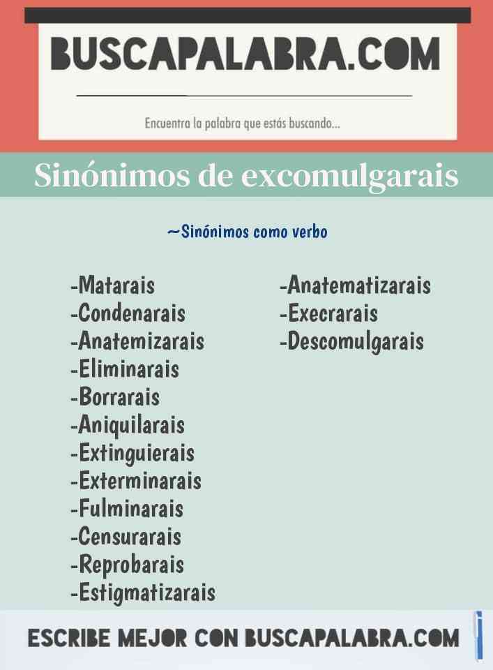 Sinónimo de excomulgarais