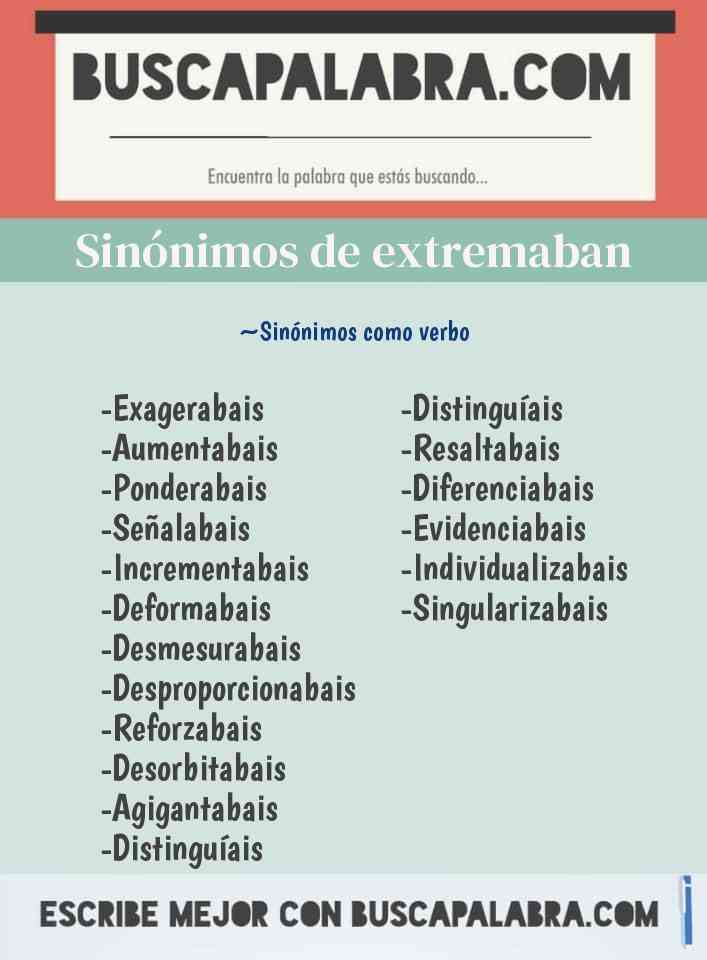 Sinónimo de extremaban