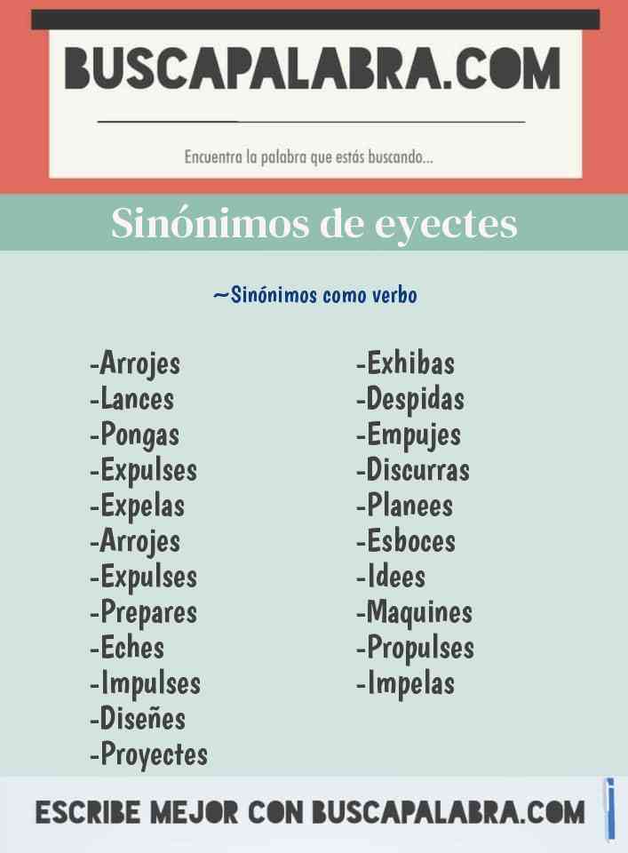 Sinónimo de eyectes