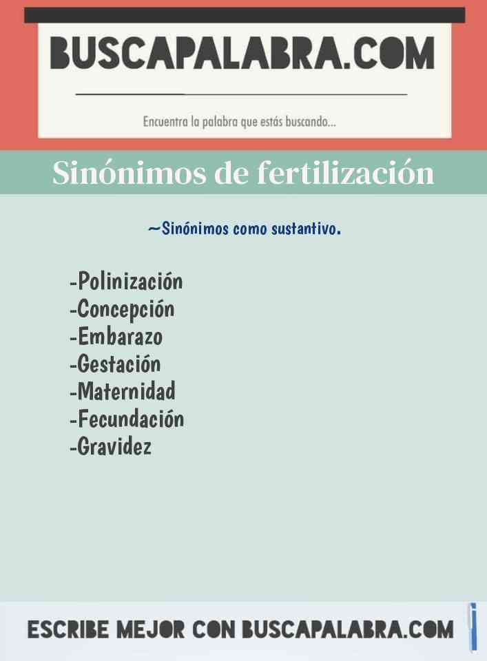 Sinónimo de fertilización
