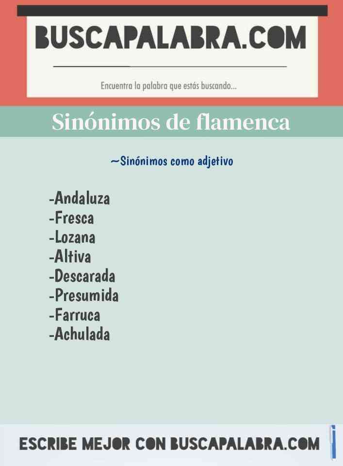 Sinónimo de flamenca