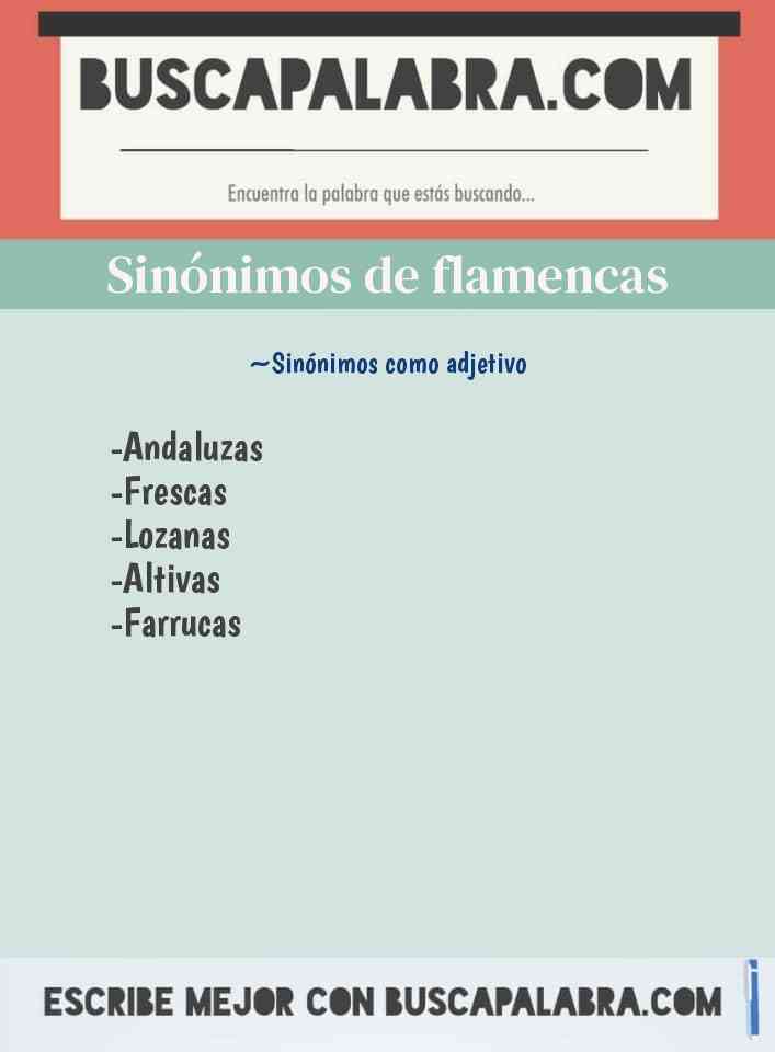 Sinónimo de flamencas