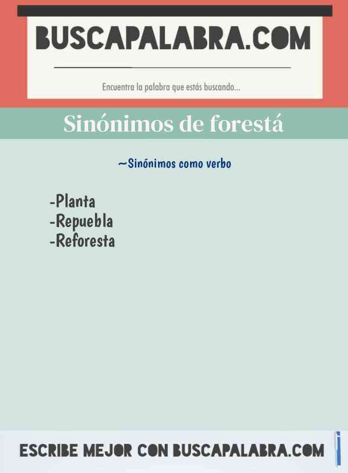 Sinónimo de forestá