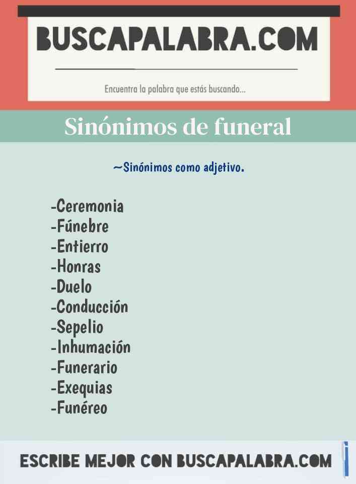 Sinónimo de funeral