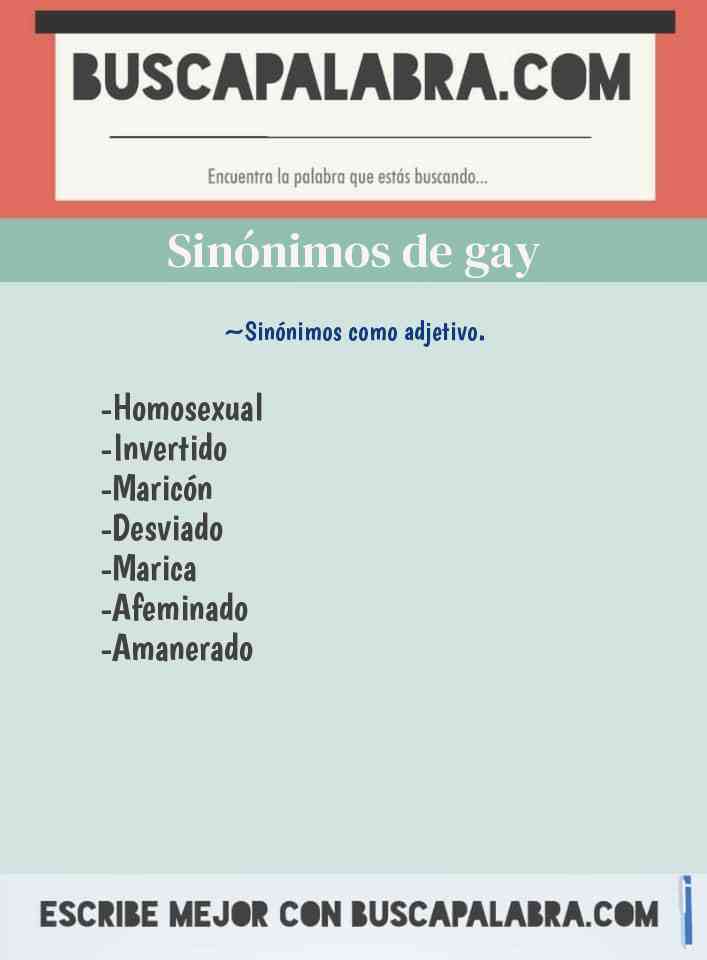 Sinónimo de gay