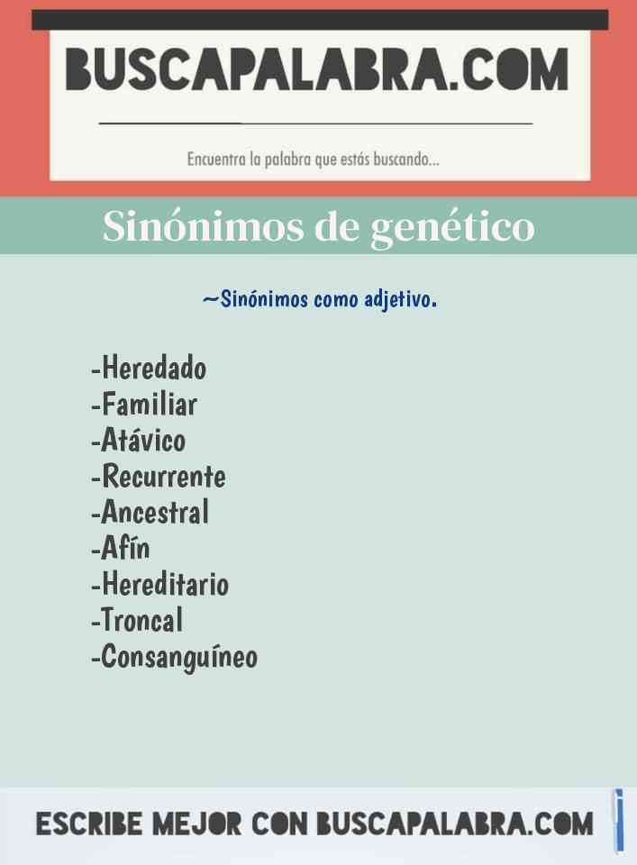 Sinónimo de genético
