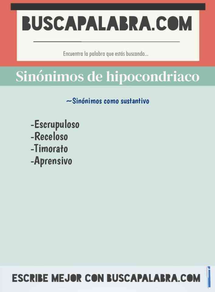 Sinónimo de hipocondriaco