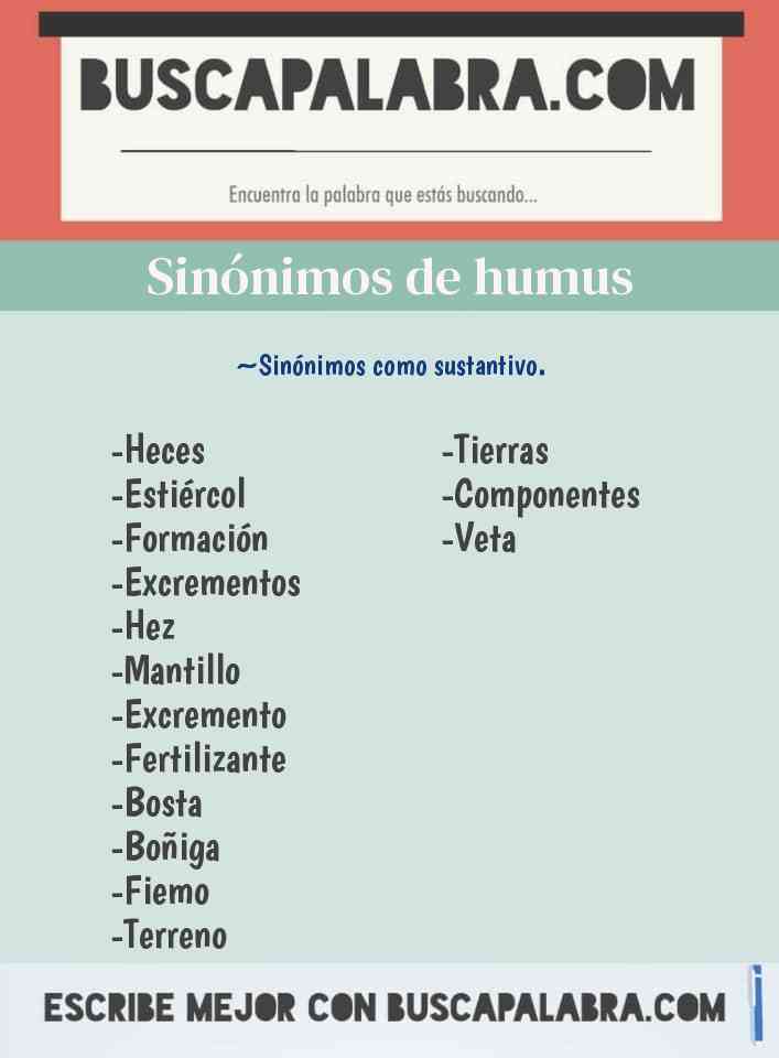 Sinónimo de humus