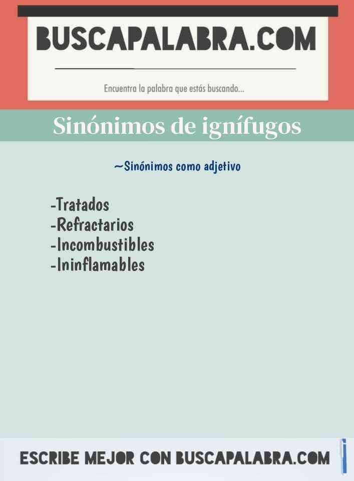 Sinónimo de ignífugos