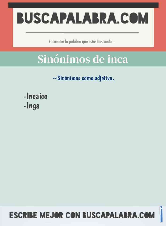 Sinónimo de inca
