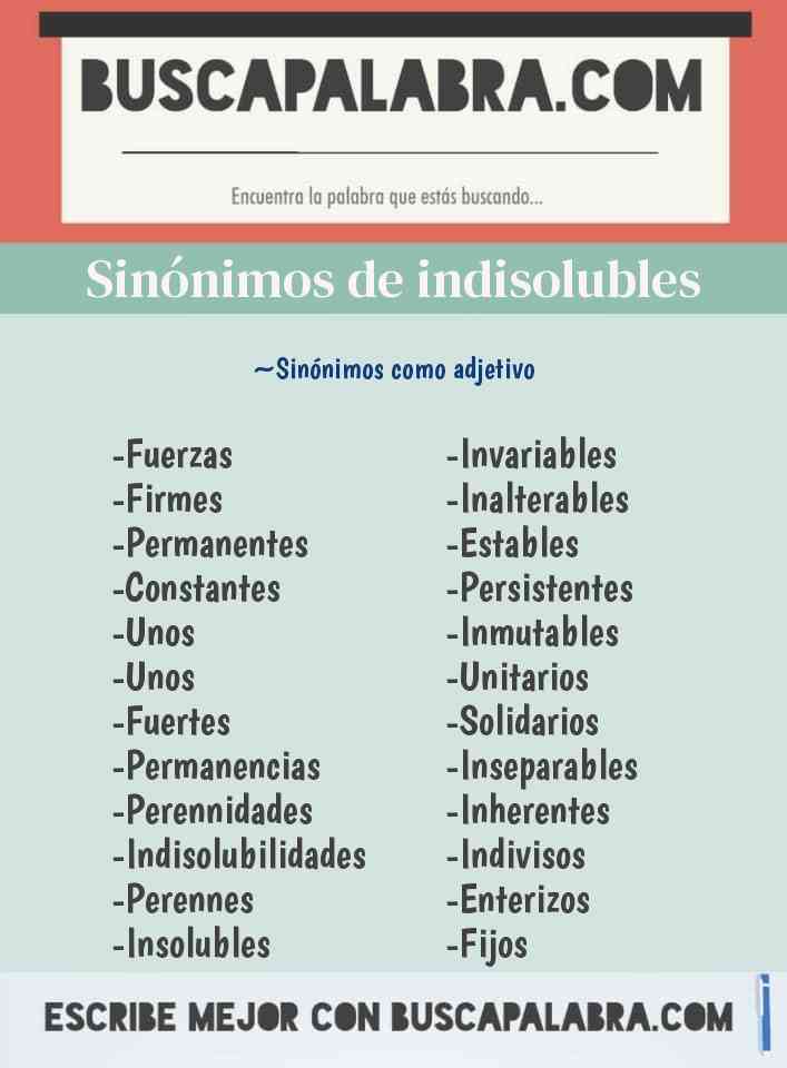 Sinónimo de indisolubles