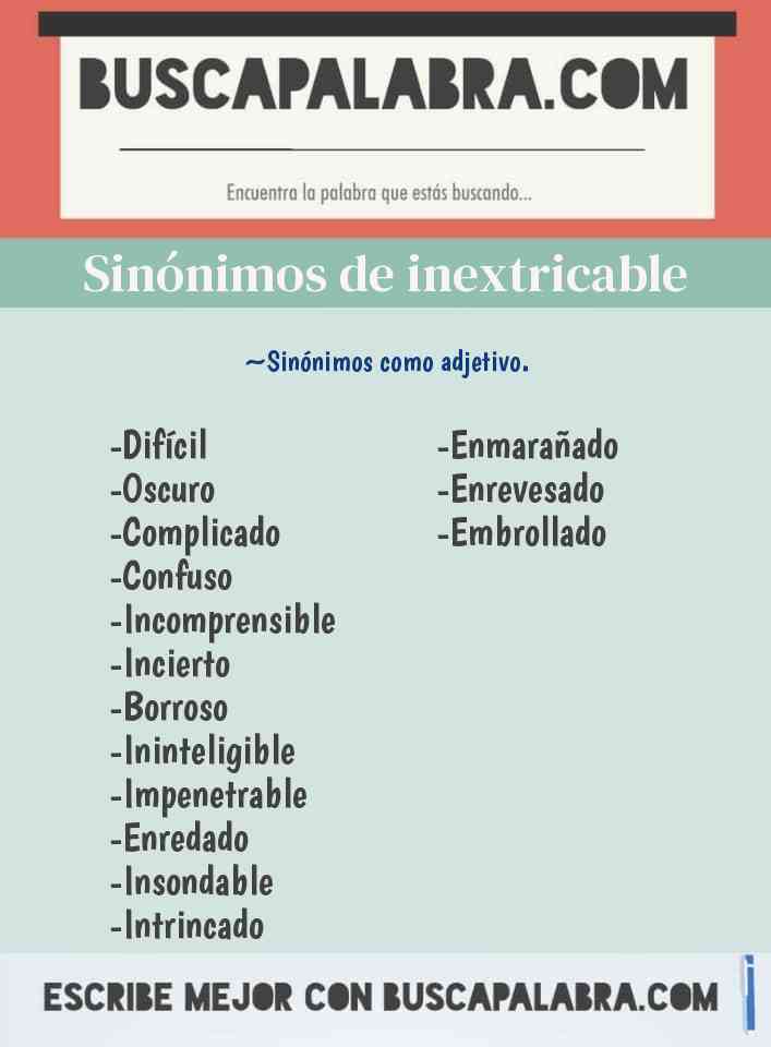 Sinónimo de inextricable