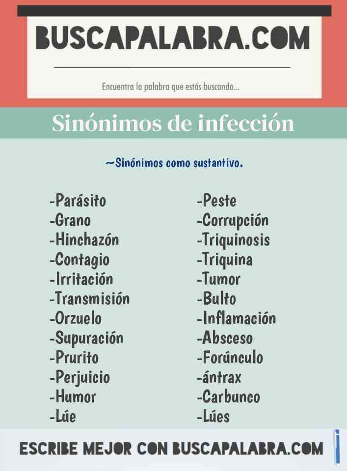Sinónimo de infección