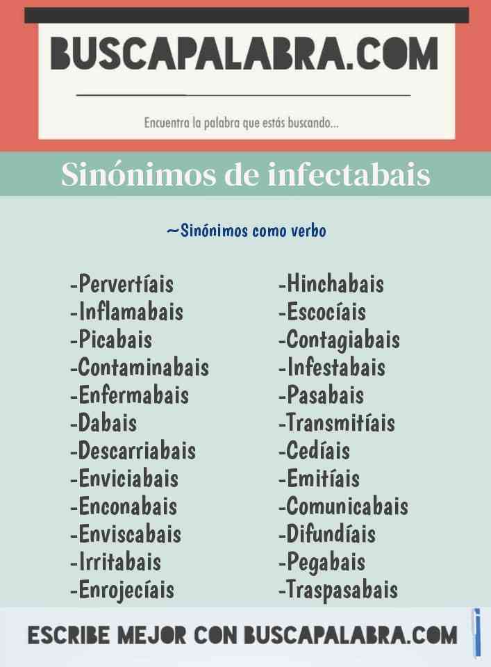 Sinónimo de infectabais