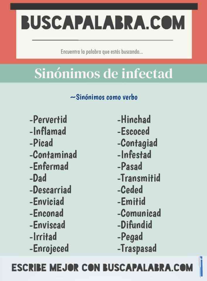 Sinónimo de infectad