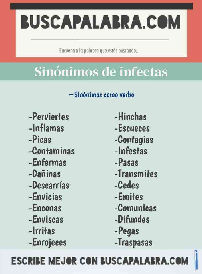 Sinónimo de infectas