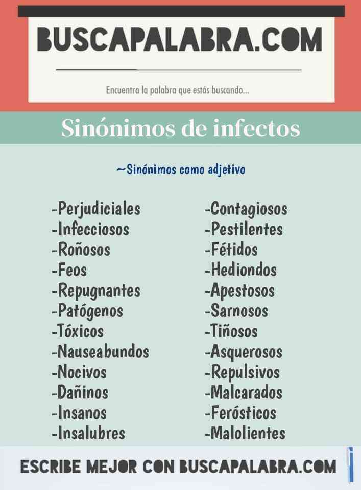 Sinónimo de infectos