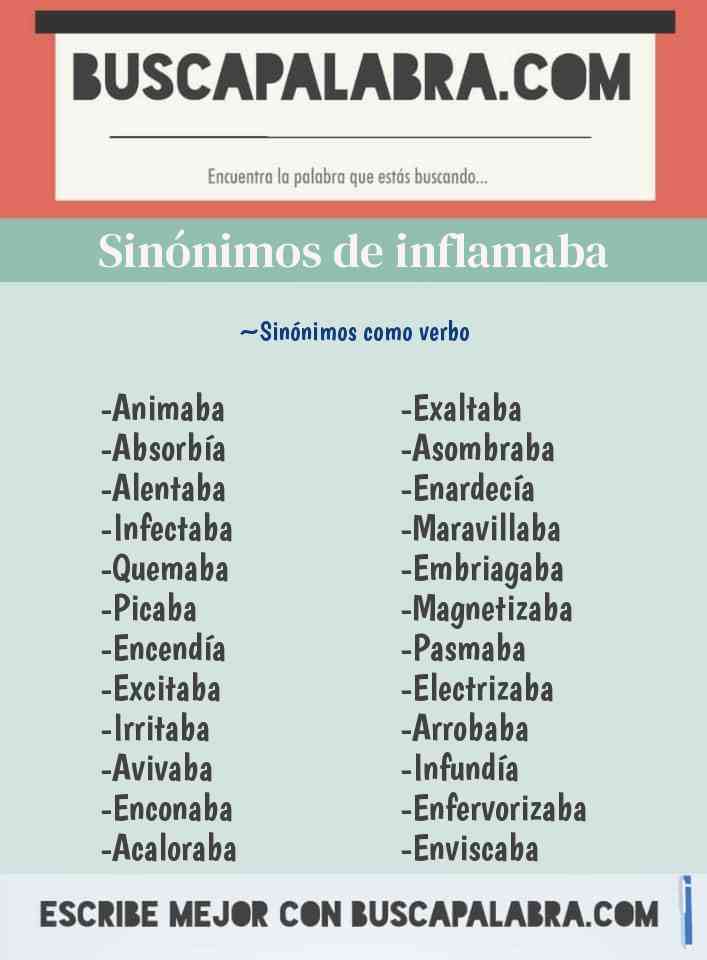 Sinónimo de inflamaba