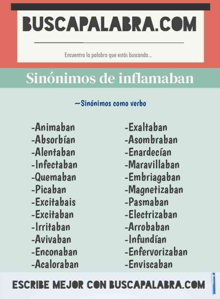 Sinónimo de inflamaban