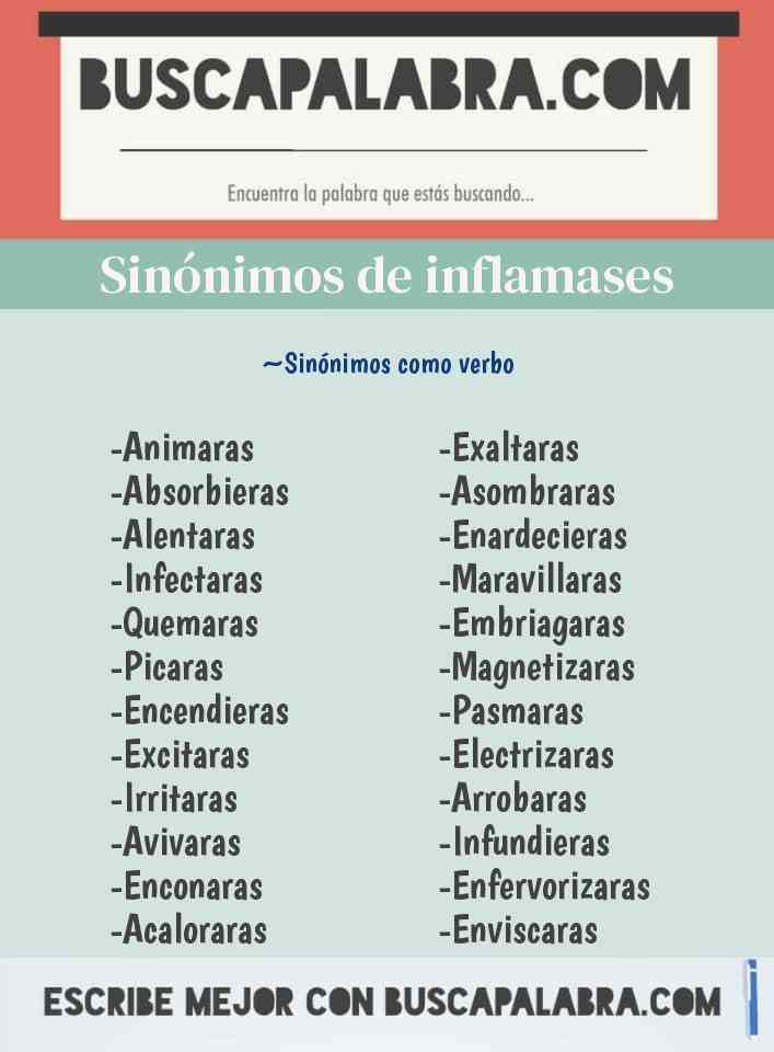 Sinónimo de inflamases