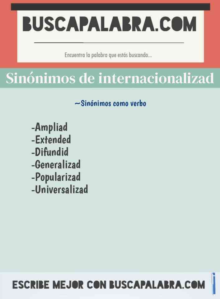 Sinónimo de internacionalizad