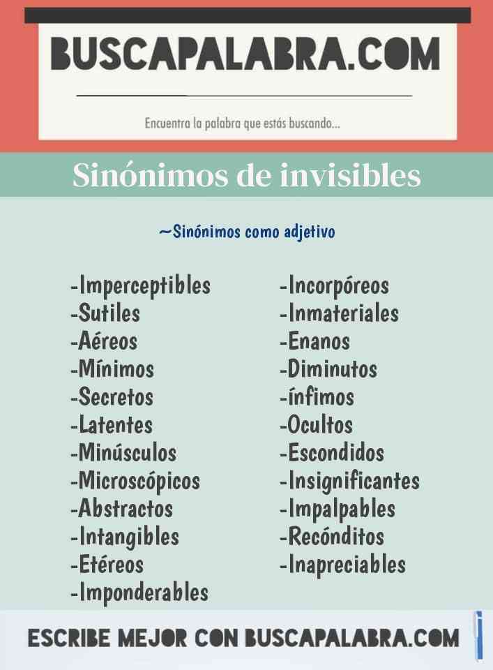 Sinónimo de invisibles