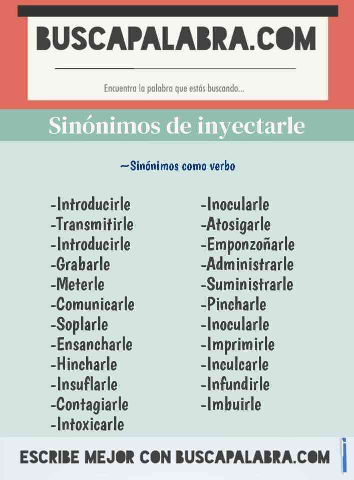 Sinónimo de inyectarle