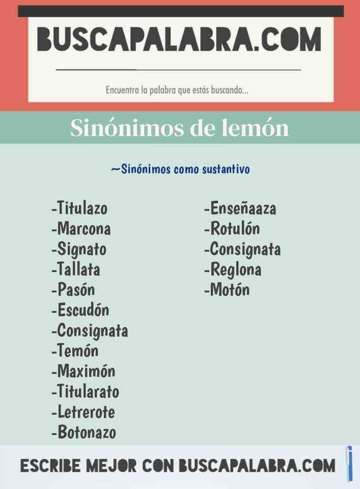 Sinónimo de lemón