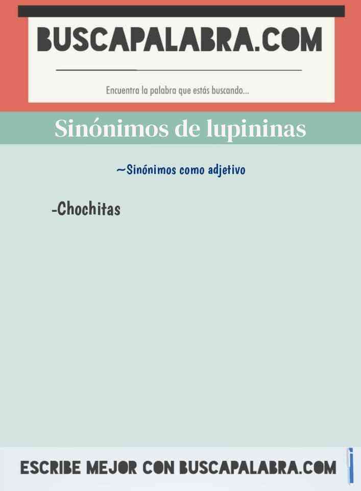 Sinónimo de lupininas