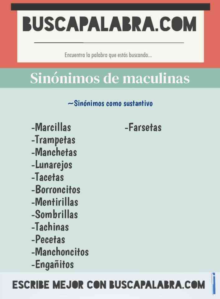 Sinónimo de maculinas