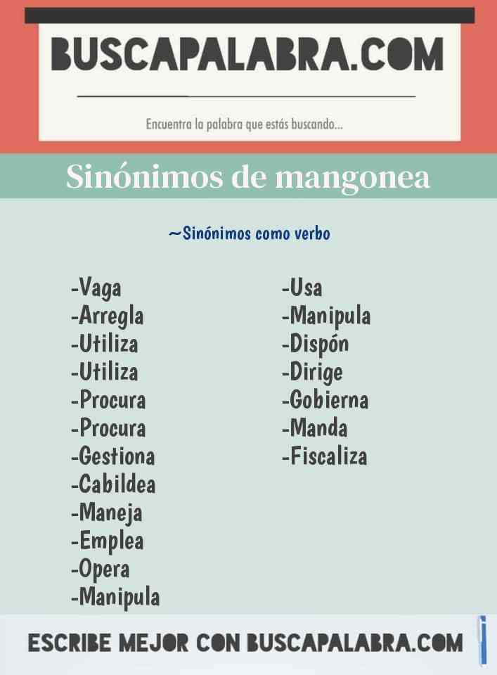 Sinónimo de mangonea