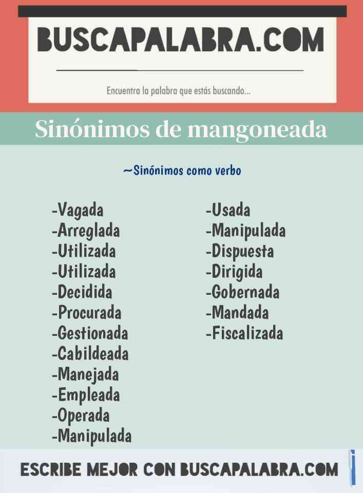 Sinónimo de mangoneada