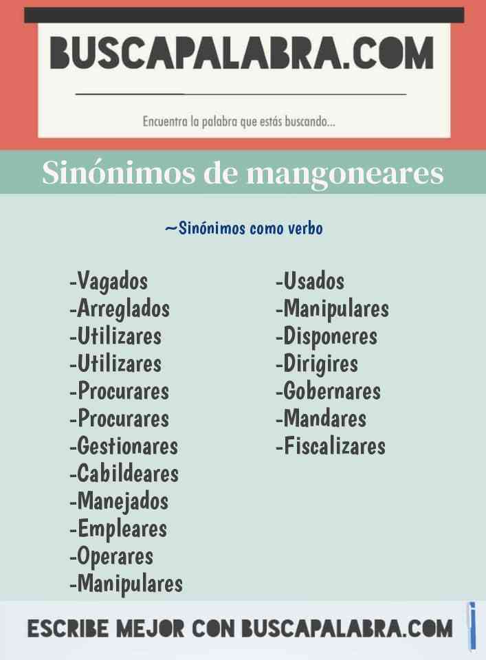 Sinónimo de mangoneares