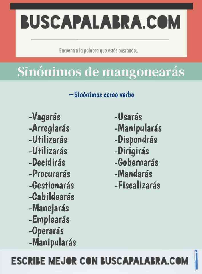 Sinónimo de mangonearás