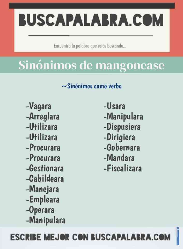 Sinónimo de mangonease