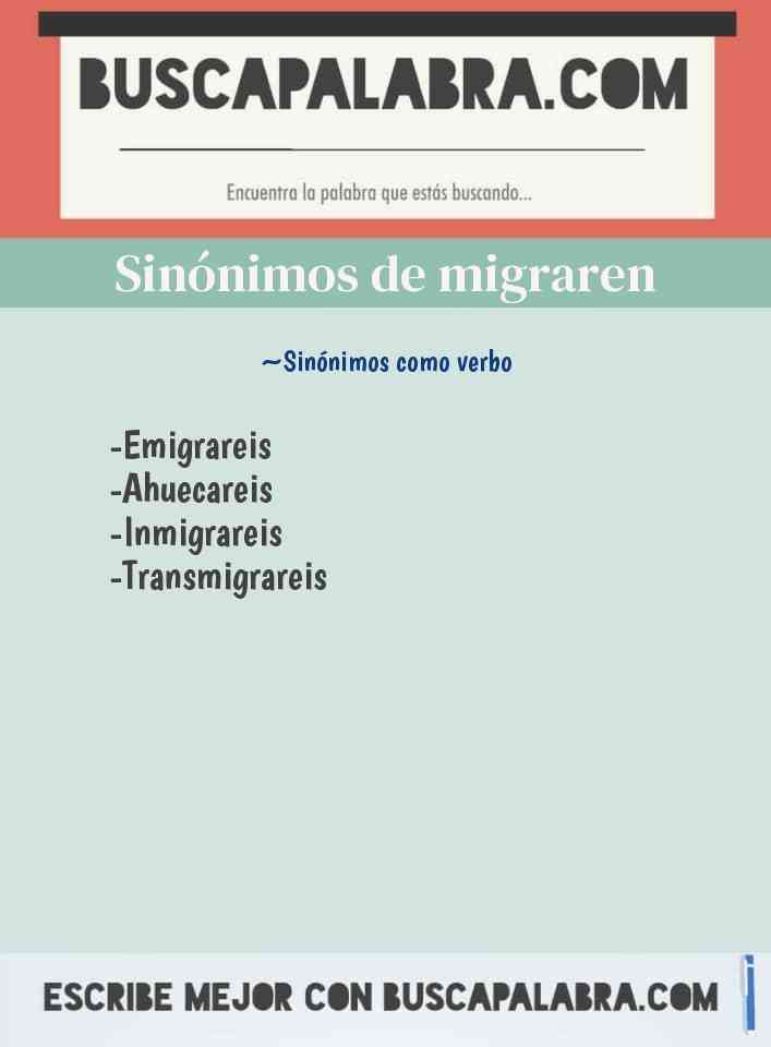 Sinónimo de migraren