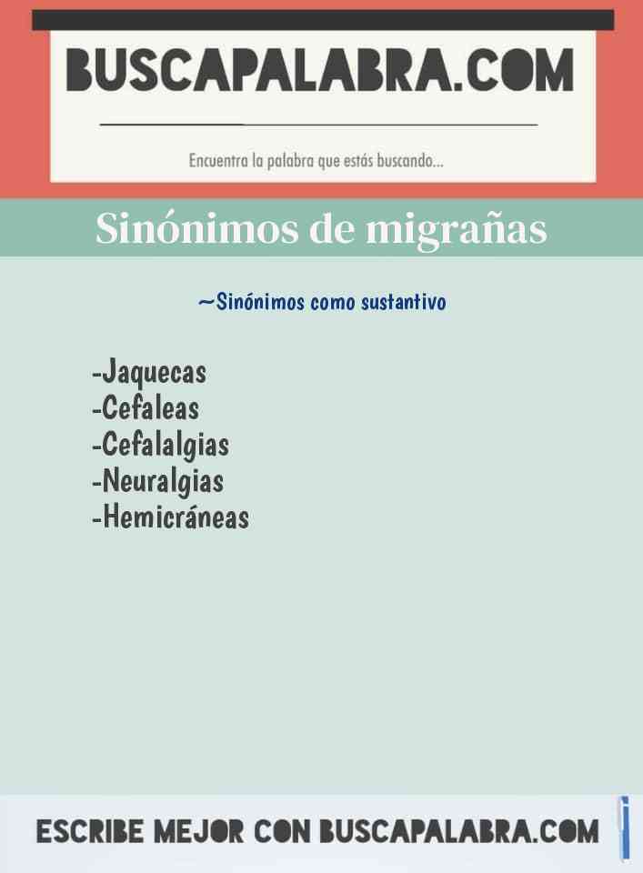 Sinónimo de migrañas