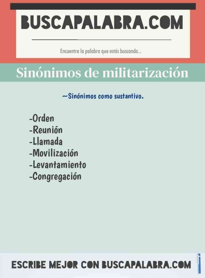Sinónimo de militarización