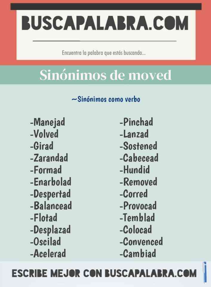 Sinónimo de moved