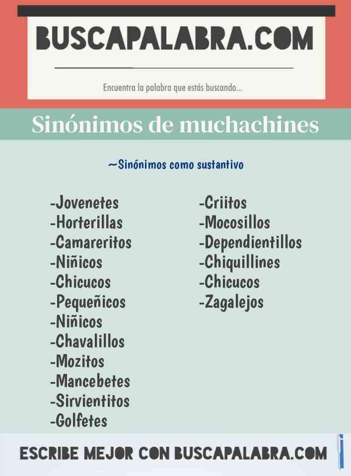 Sinónimo de muchachines