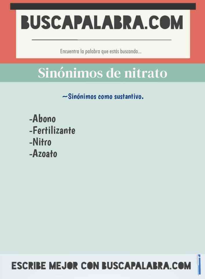 Sinónimo de nitrato