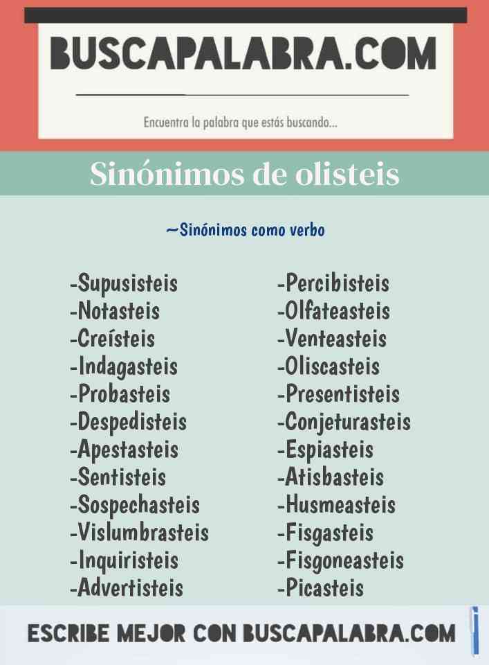Sinónimo de olisteis