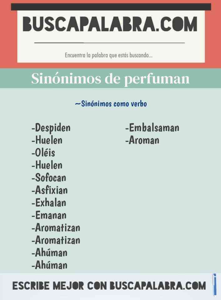 Sinónimo de perfuman