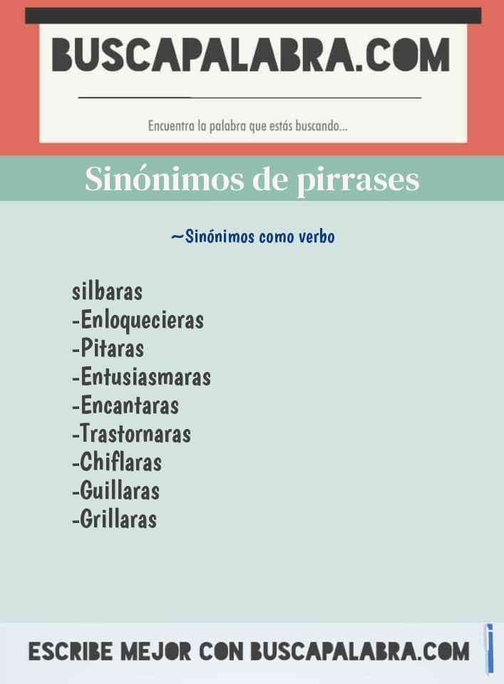 Sinónimo de pirrases