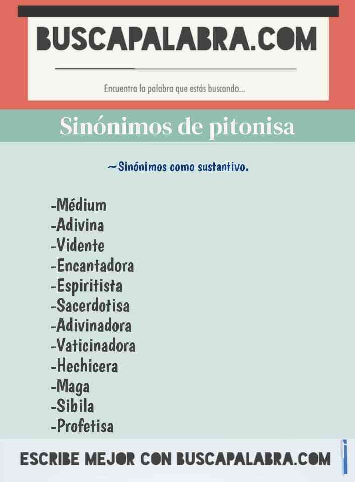 Sinónimo de pitonisa