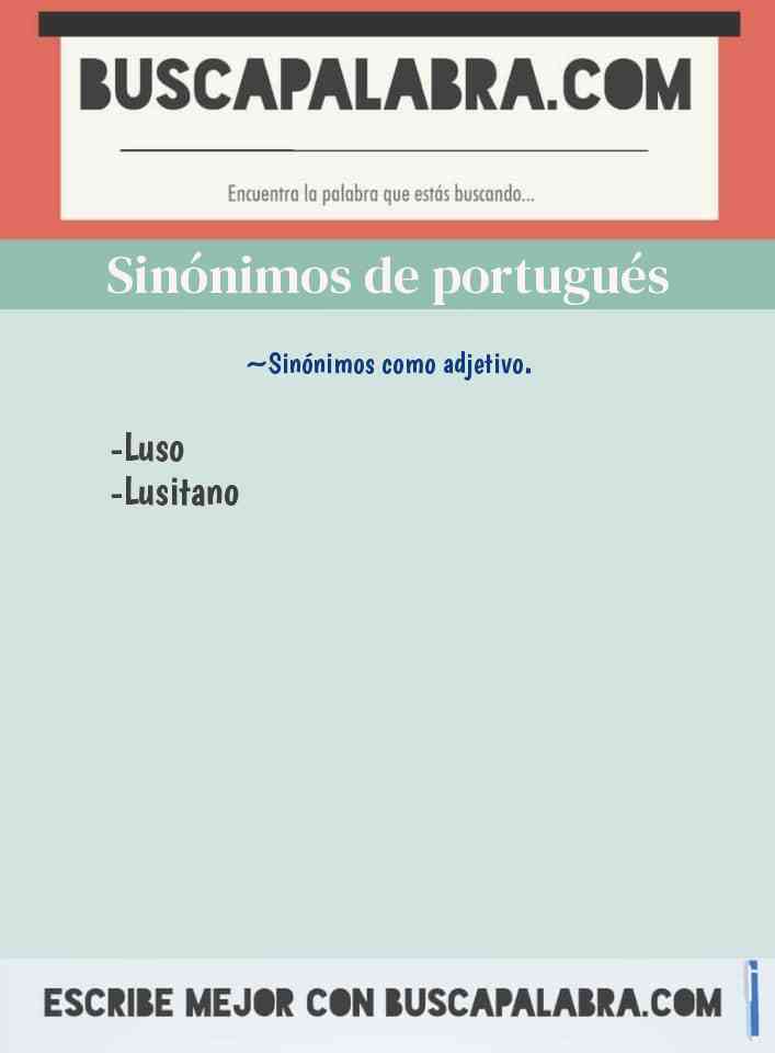 Sinónimo de portugués
