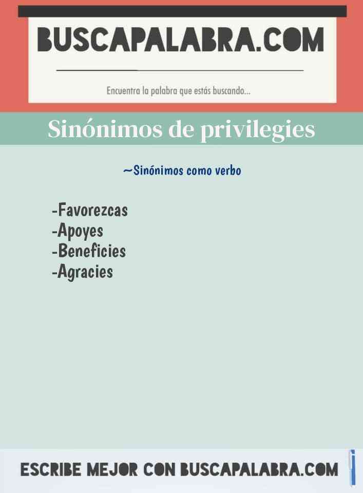Sinónimo de privilegies
