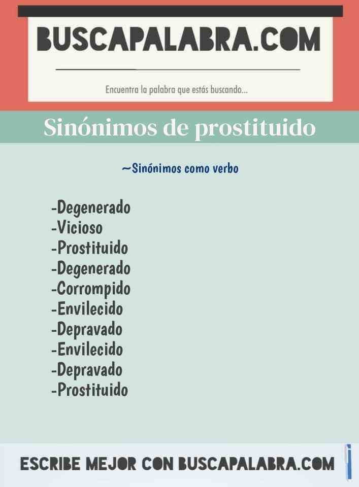Sinónimo de prostituido